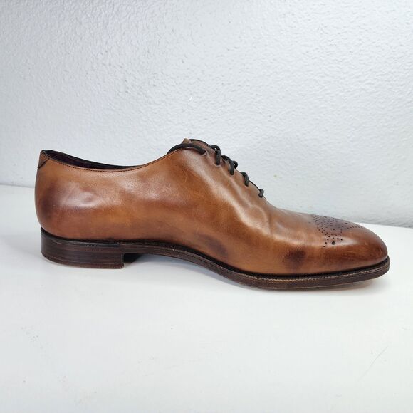 Rare Ralph Lauren Purple Label Wholecut Oxford Shoes 9.5 Brown Made in England - Picture 16 of 16